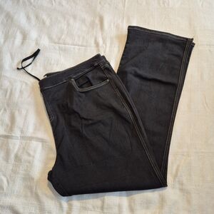 Pajama Jeans women's size 2X black pull on 5 pocket pants VVGUC